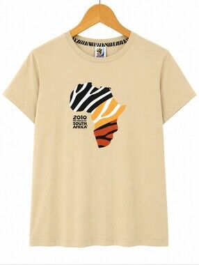 2010 FIFA World Cup South Africa Graphic T-Shirt Beige XL